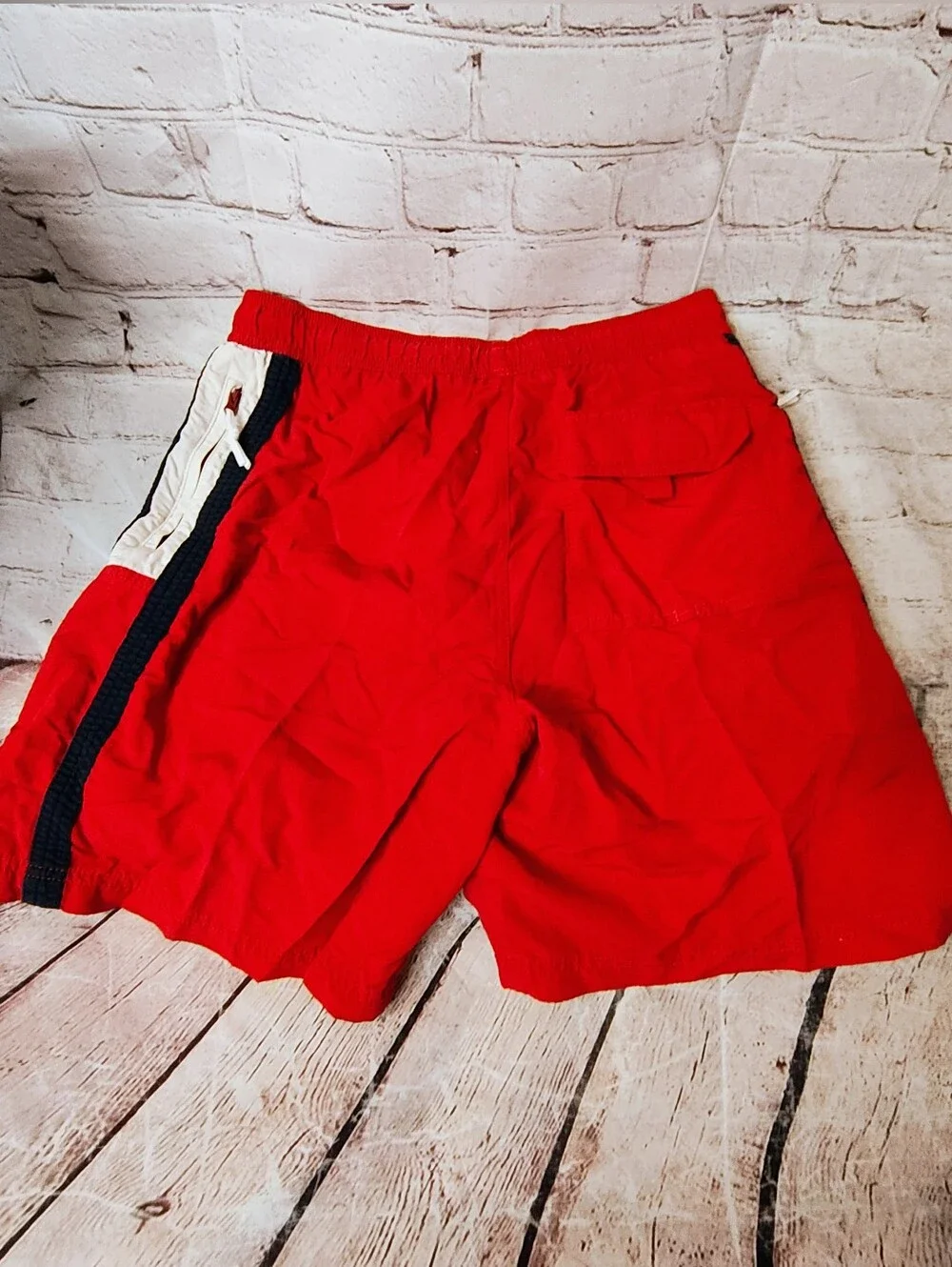 Tommy Hilfiger Red Flag Y2K Swim Shorts Small Liner